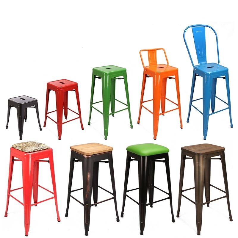 Modern Outdoor Kitchen Industrial High Metal Bar Stool Bar Chair For Sale