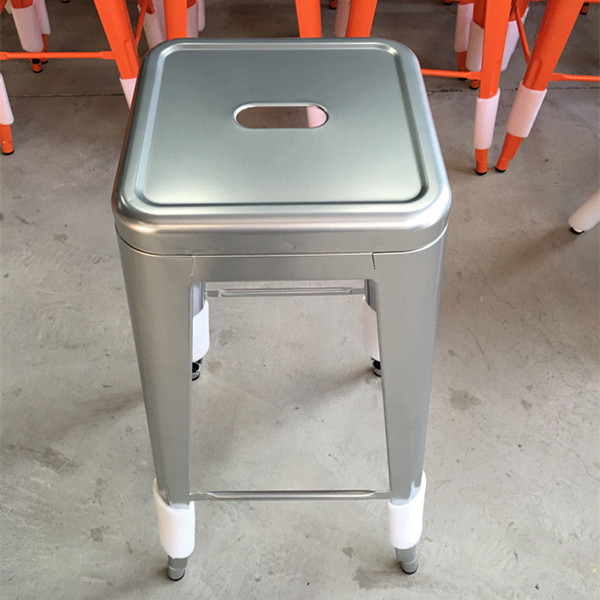 Good quality powder coating chairs blue color bar stools without back