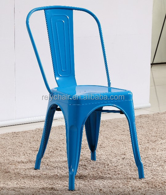 Comfortable home furniture cheap used iron frame dining chairs on sale