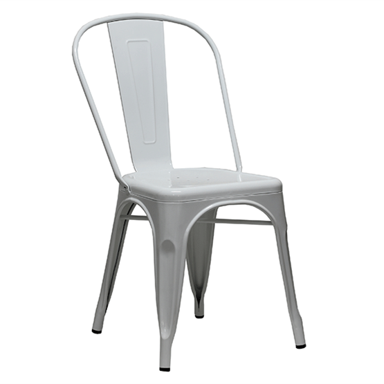 Metal outdoor and indoor furniture retro metal chair modern stainless steel dining chair for canteen and restaurant