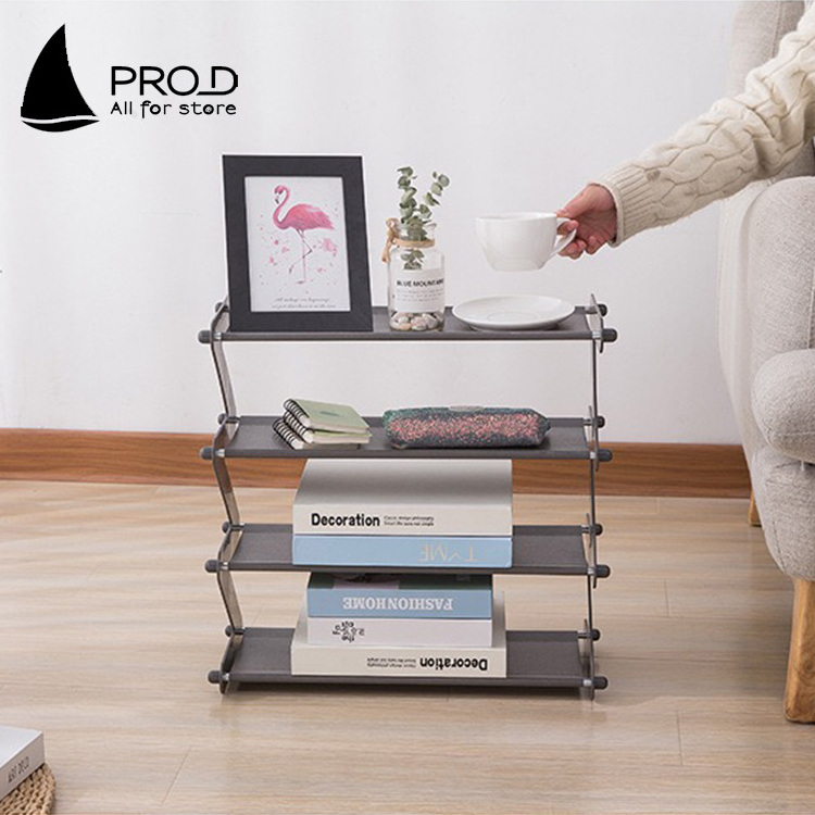 New simple shoe rack assembly Z-type multi-layer non-woven home student ...