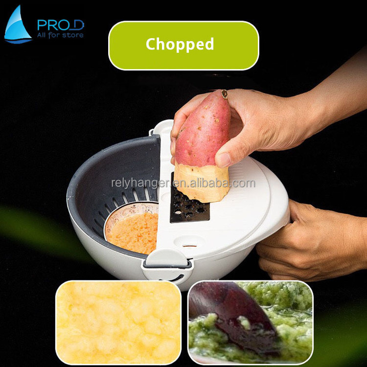 Multi functional kitchen drain basket vegetable cutter, potato shredded vegetable cutter dicer