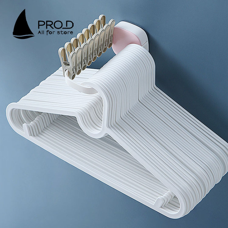 Multi-functional perforation-free wall hanging drying hanger clothes storage hanger rack