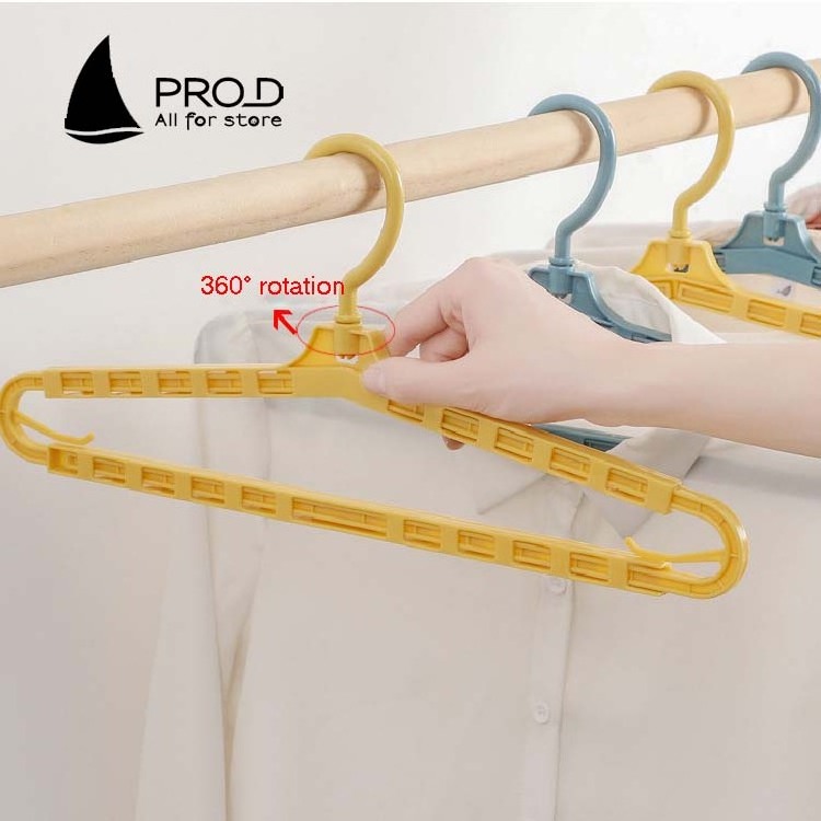 Wholesale Multi-functional Bath Towel Storage Rack Wardrobe Non-trace Clothes Hang Non-slip Folding Hangers For Clothes