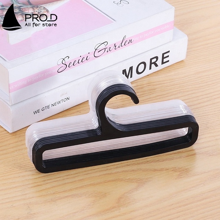 Ruilang Black Square Tie Plastic Towel Hanger Hanging Scarf Hanger