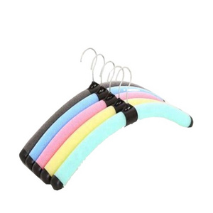 Clothing store foam plastic clothes hanging color bendable sponge hanger foam hanger