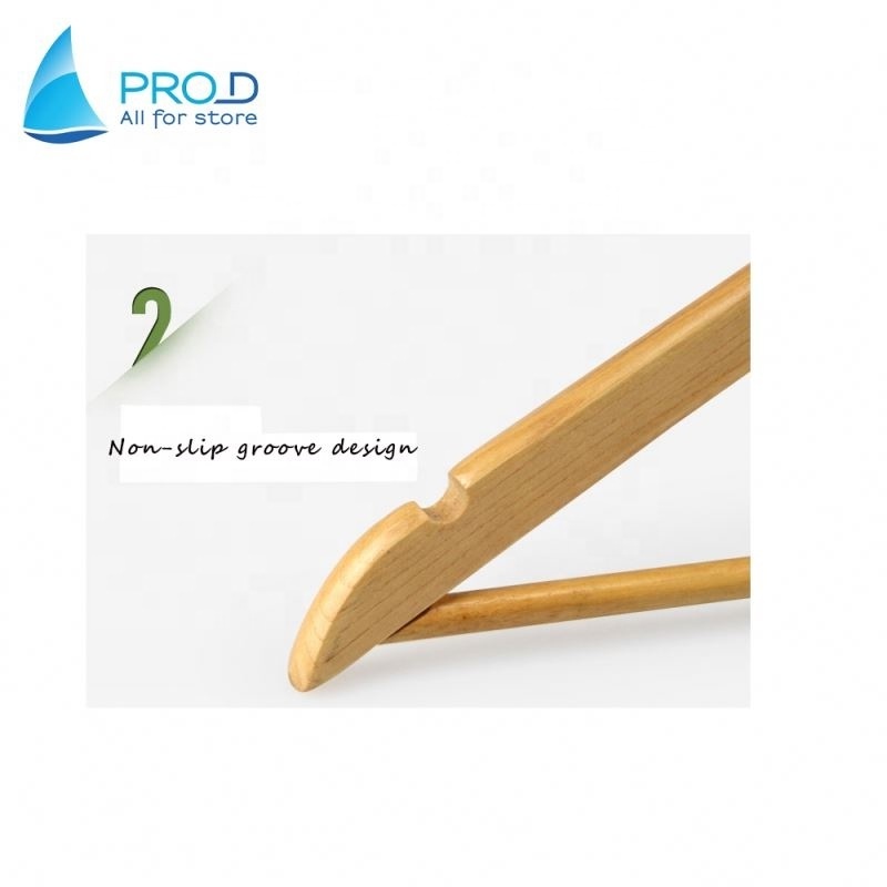 High quality clothing store customized wood hanger for garment ,Wooden non-slip hanger, hotel home drying rack