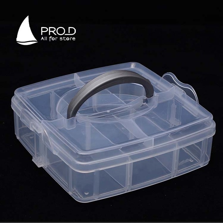 Wholesale Multi-functional Small Three-layer Plastic Jewelry Home Storage 18 Boxes Makeup Box Socks Organizer For Drawer