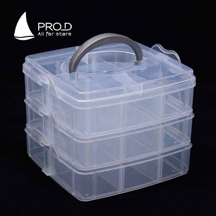 Wholesale Multi-functional Small Three-layer Plastic Jewelry Home Storage 18 Boxes Makeup Box Socks Organizer For Drawer