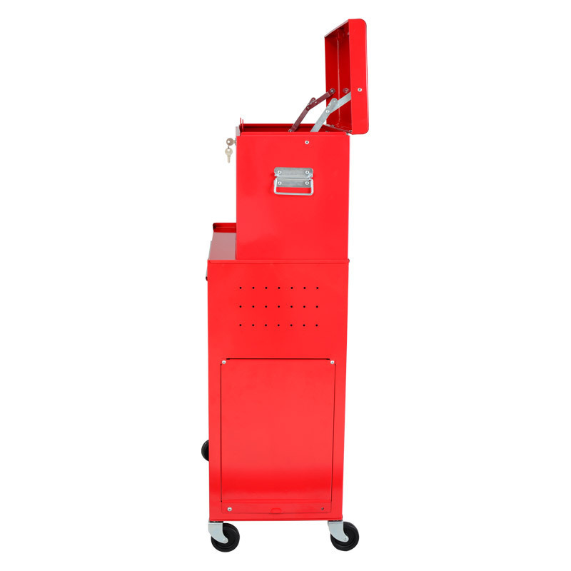 2 in 1 Metal Tool Trolley Cabinet Combination Heavy Lockable Duty Tool Box