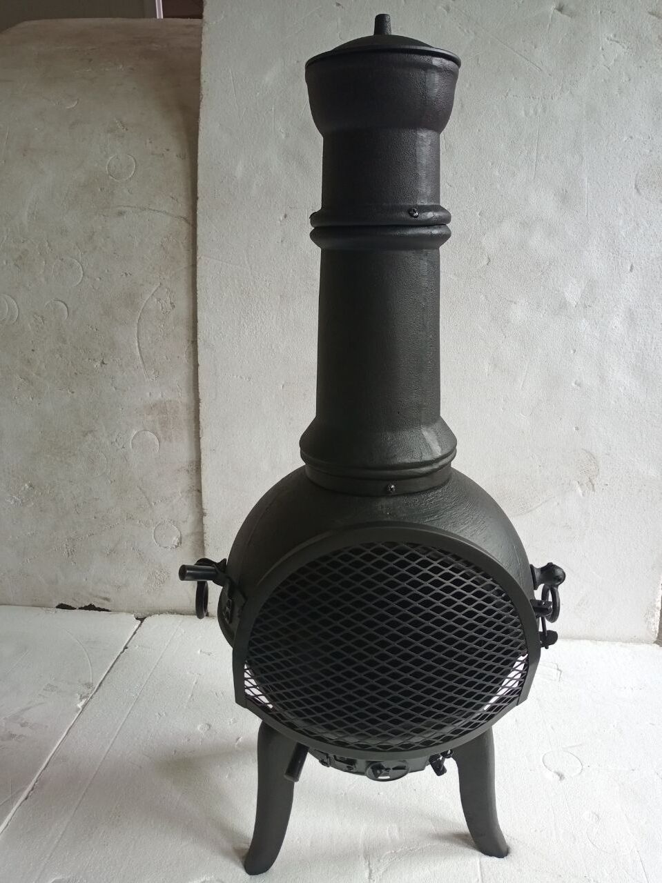 Charcoal Cast Iron Wood Burning antique outdoor chimney Heater Fire Chimenea