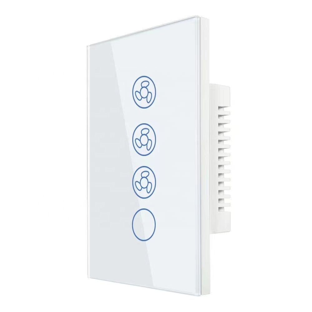 US/AU Standard SAA Approval Crystal Toughened Glass Panel zigbee smart fan switch/smart switch wifi