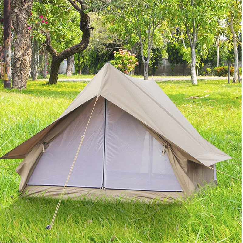 Remaco Hot Selling Outdoor Camping Easy Setup Breathable Portable 4 Seasons Family Glamping Cotton Canvas Tent