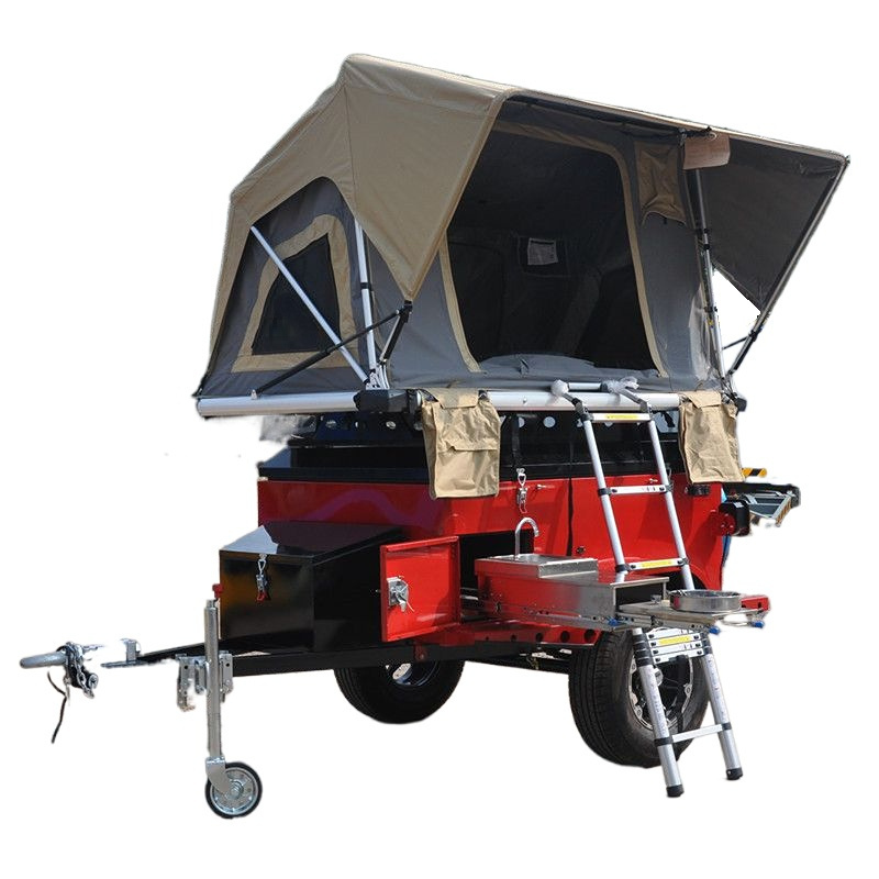 Outdoor Camping Pop Up 4x4 Off Road Camper Rooftop Tent Small Mini Caravans Rv Stainless Steel Travel Trailer