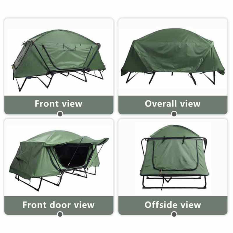 Manufacture OEM Oxford Waterproof Portable Tent Cot Tenda De Cama De Acampamento Outdoor Off Ground Camping Bed Tent