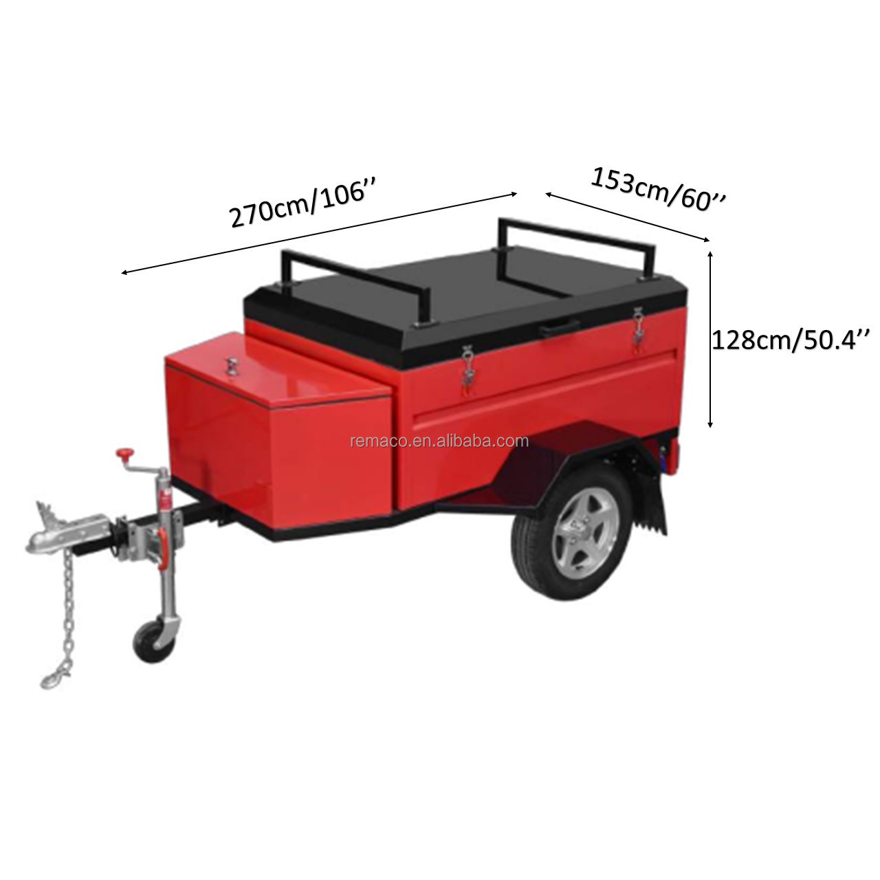 Outdoor Camping Pop Up 4x4 Off Road Camper Rooftop Tent Small Mini Caravans Rv Stainless Steel Travel Trailer