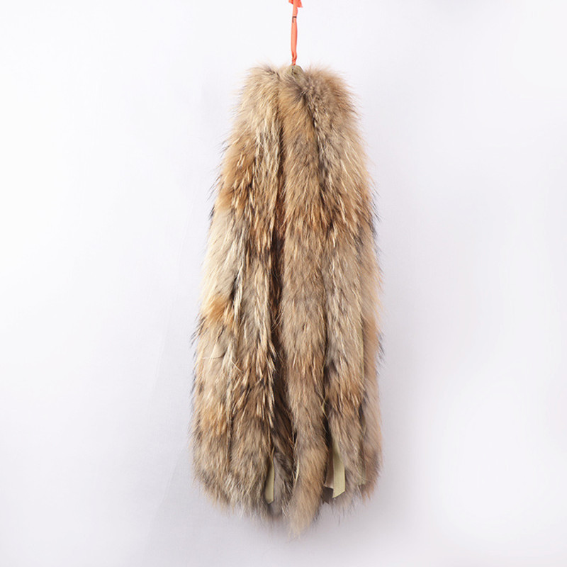 stable quality natural colour detachable China raccoon fur collar