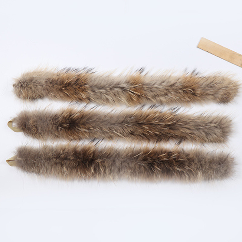 stable quality natural colour detachable China raccoon fur collar