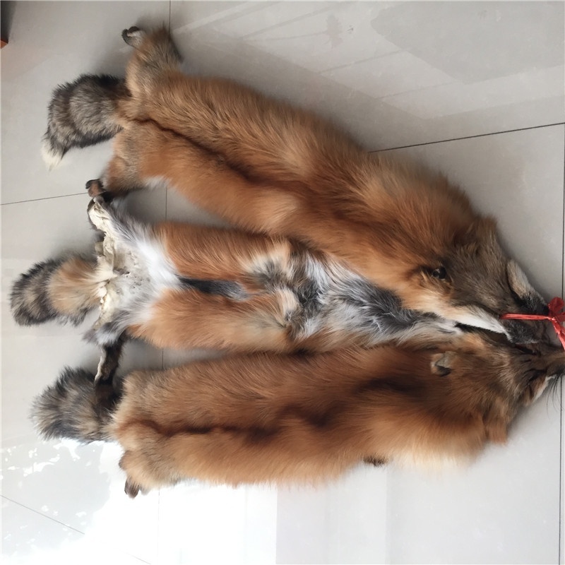 China factory wholesale large size red fox skin pelts real fox fur skin fox fur hide