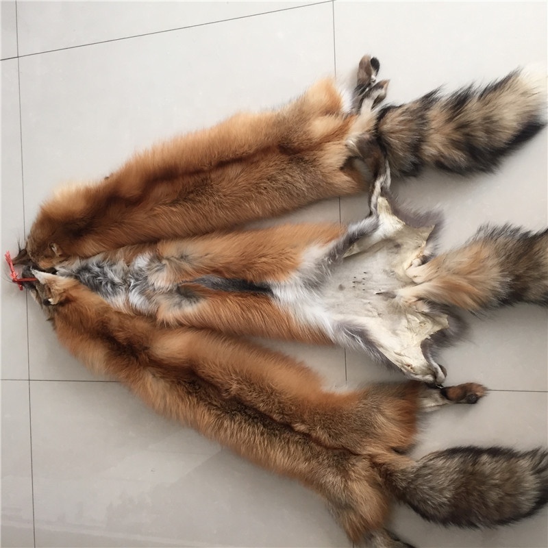 China factory wholesale large size red fox skin pelts real fox fur skin fox fur hide