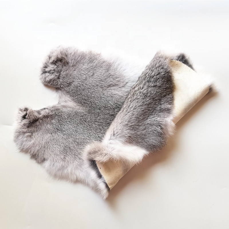 Natural Chinchilla Color Rabbit Skins Pelts for Rex Rabbit Coats