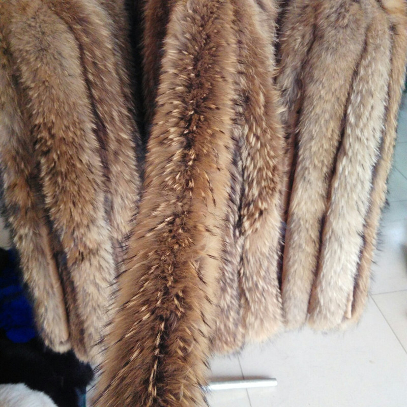 stable quality natural colour detachable China raccoon fur collar