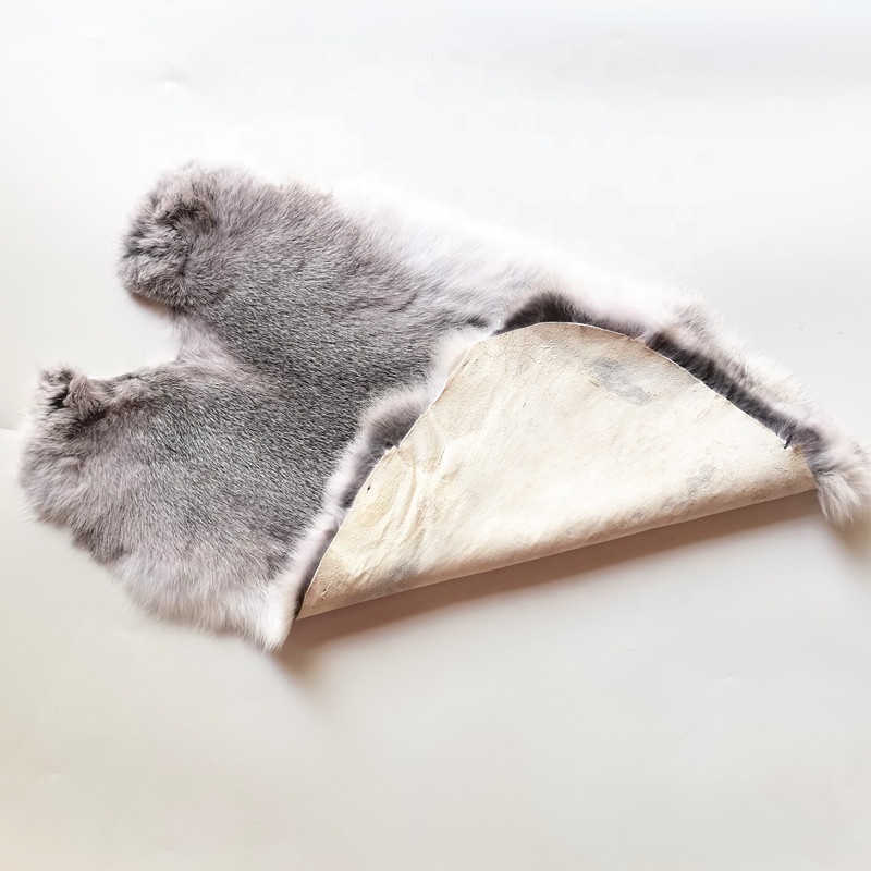 Natural Chinchilla Color Rabbit Skins Pelts for Rex Rabbit Coats