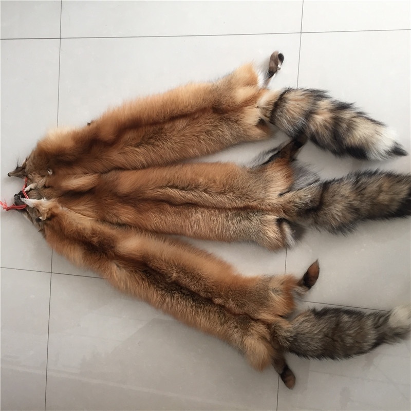 China factory wholesale large size red fox skin pelts real fox fur skin fox fur hide