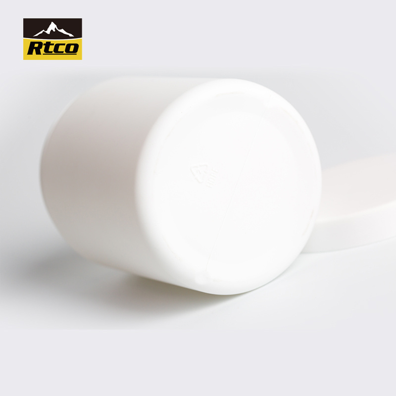 China Supplier Wholesale 8oz Plastic HDPE  Jar With Lid 16 oz White Soft Touch Bottle With Lid