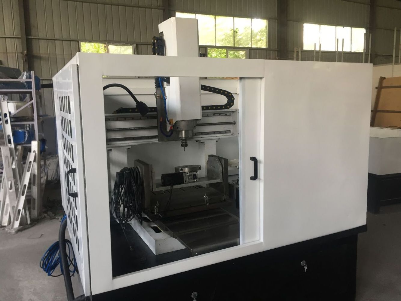 automatic tool changer 5 axis cnc router rotary axis metal cnc milling machine for metal