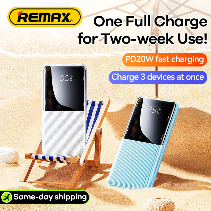 REMAX RPP-622 Powerbank 10000mAh/20000mAh 2.1A Mini Power Bank 10000mAh Capacity Fast Charging Power Station