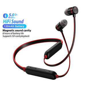 Remax RX-S100 logo Sports Headphones Bluetooth 5.0 Wireless Headphone earbuds Neckband Earphone