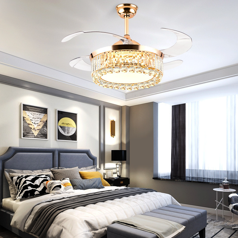 crystal led chandelier invisible ceiling fan light led ceiling fans