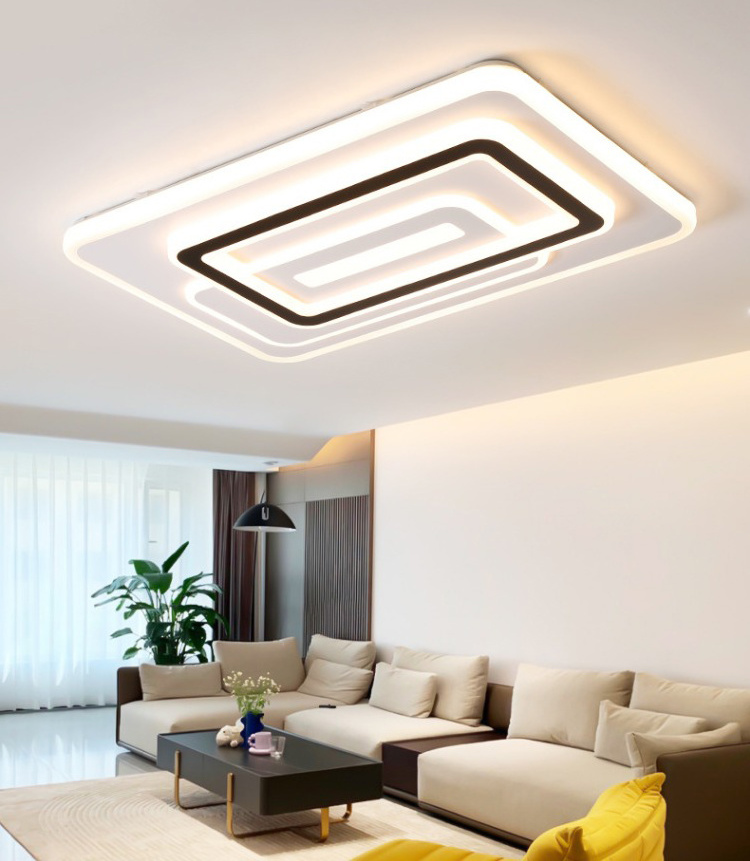 Acrylic black zhongshan club indoor hotel lobby european style modern ceiling light for living room