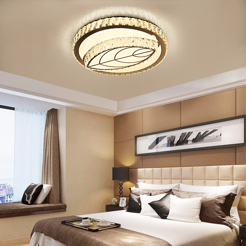 Leaf shape light  fixtures  ceiling round bedroom  crystal ceiling light modern led ceiling lights