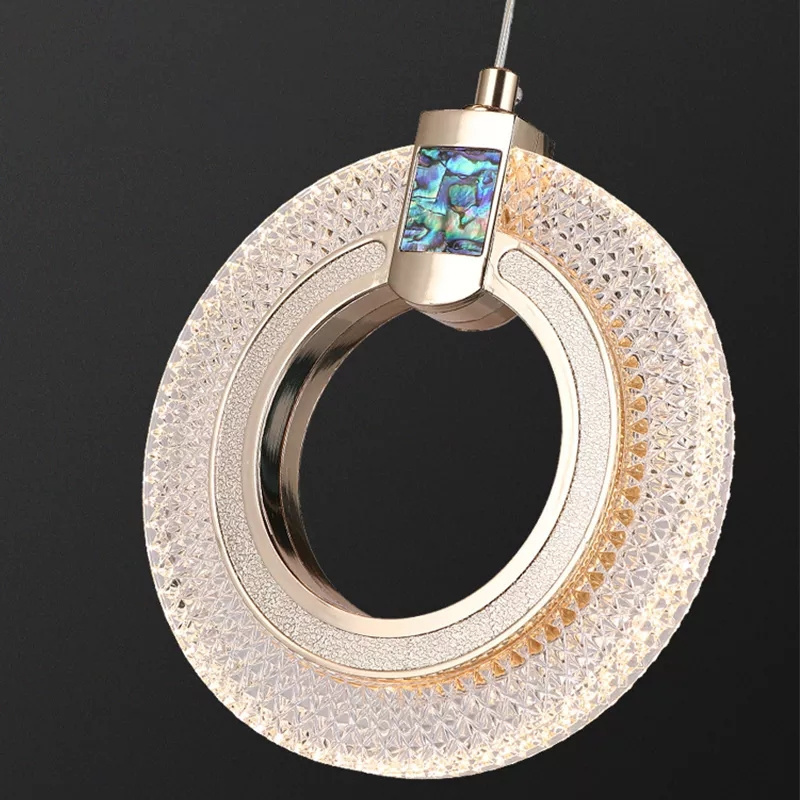 Bedside chandelier selling chandelier luxury art deco new design led ring lamp led circle pendant light hanging lights bedroom