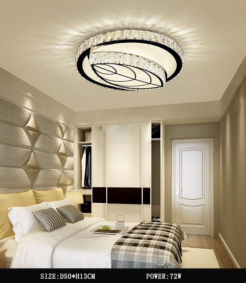 Leaf shape light  fixtures  ceiling round bedroom  crystal ceiling light modern led ceiling lights