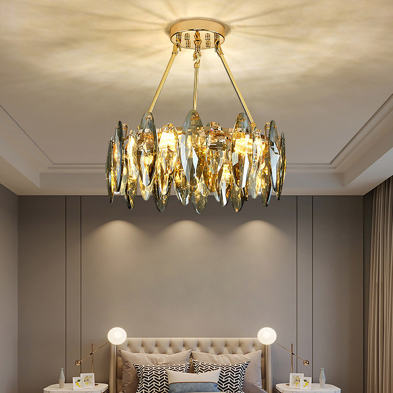 Luxury round and oval crystal led light dining room chandelier decoration  modern for living room chandelier light