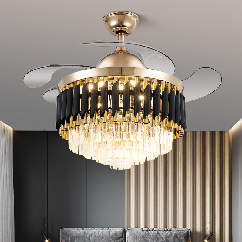 Modern ceiling fan with led lights chandelier for bedroom ceiling fans with lights pendant lamp