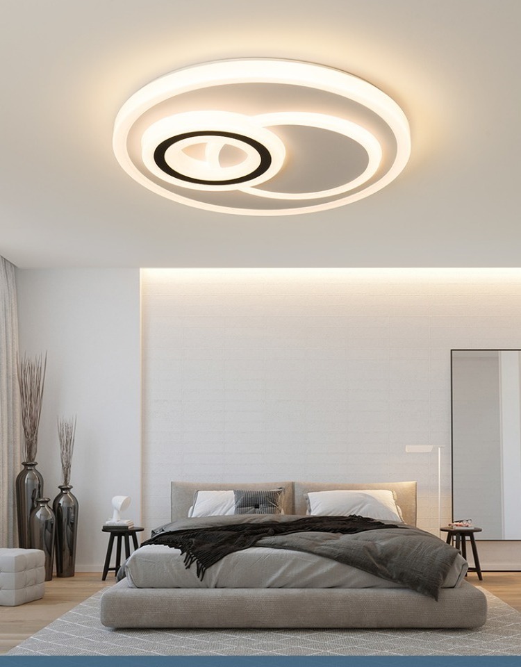 Acrylic black zhongshan club indoor hotel lobby european style modern ceiling light for living room