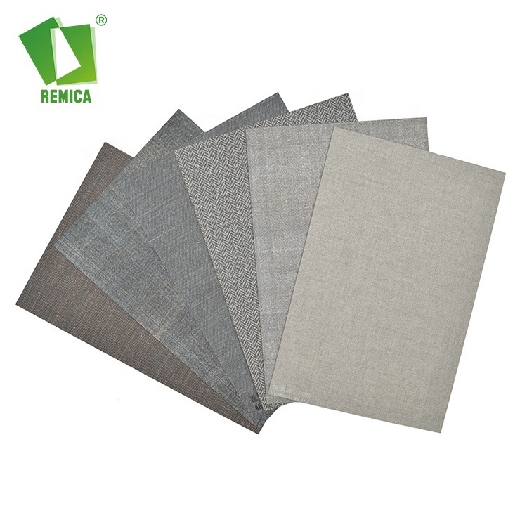 Fireproof HPL Textile Grain High Pressure Laminate For Decoration Materials Industry