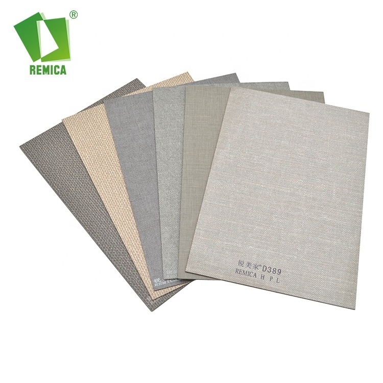 Fireproof HPL Textile Grain High Pressure Laminate For Decoration Materials Industry