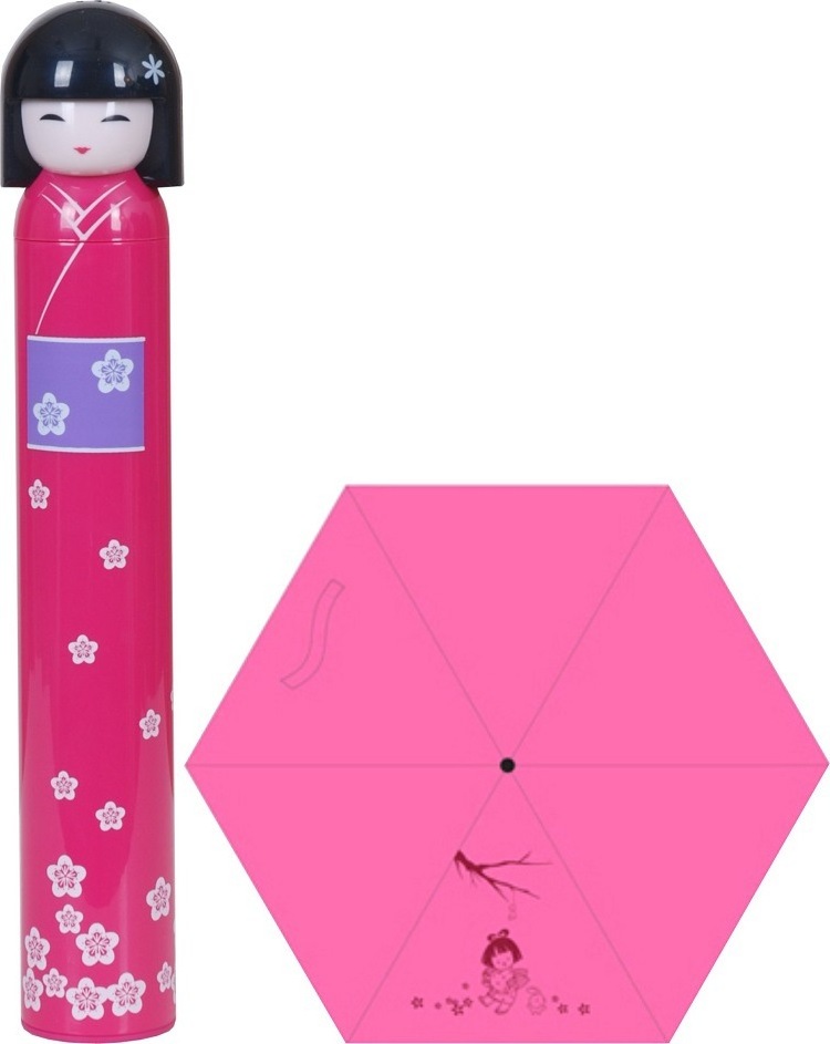 Prpmotional 3 Folding Cute Japanese Doll Umbrella