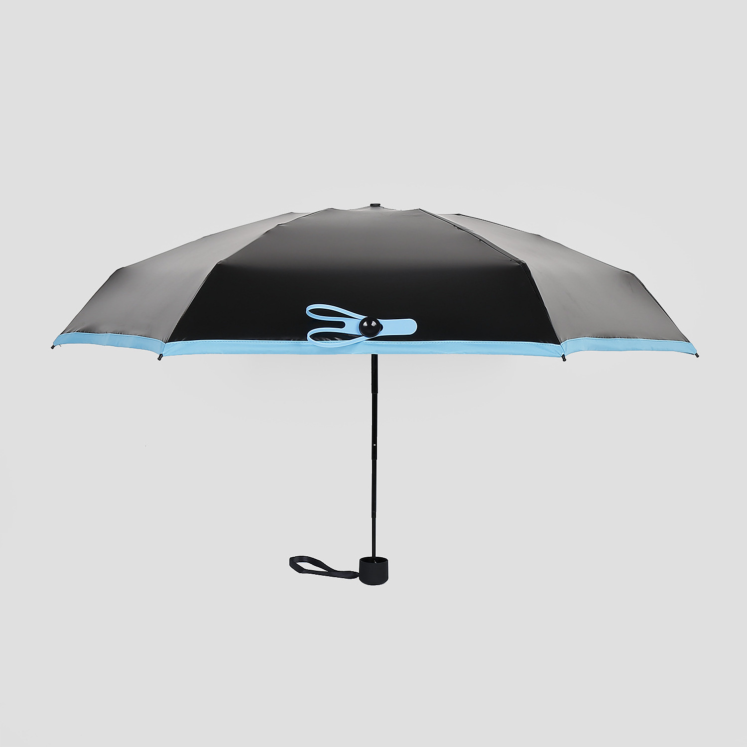 Mini and Light Umbrella 5 Folding Compact Pocket Travel Anti-UV Parasol Umbrella Windproof Travel Umbrella