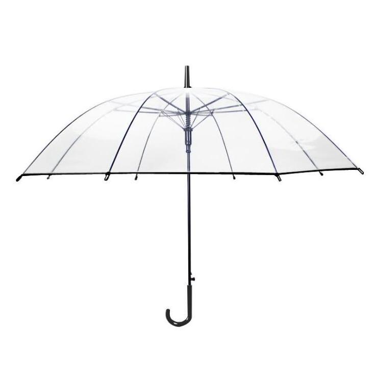 Totes Women's Clear Bubble Umbrella POE Foldable Transparent Umbrellas