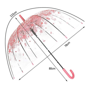 Transparent Clear Bubble Dome Umbrella for Wind and Heavy Rain 33'' in Diameter