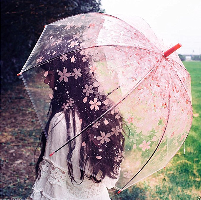 Transparent Clear Bubble Dome Umbrella for Wind and Heavy Rain 33'' in Diameter