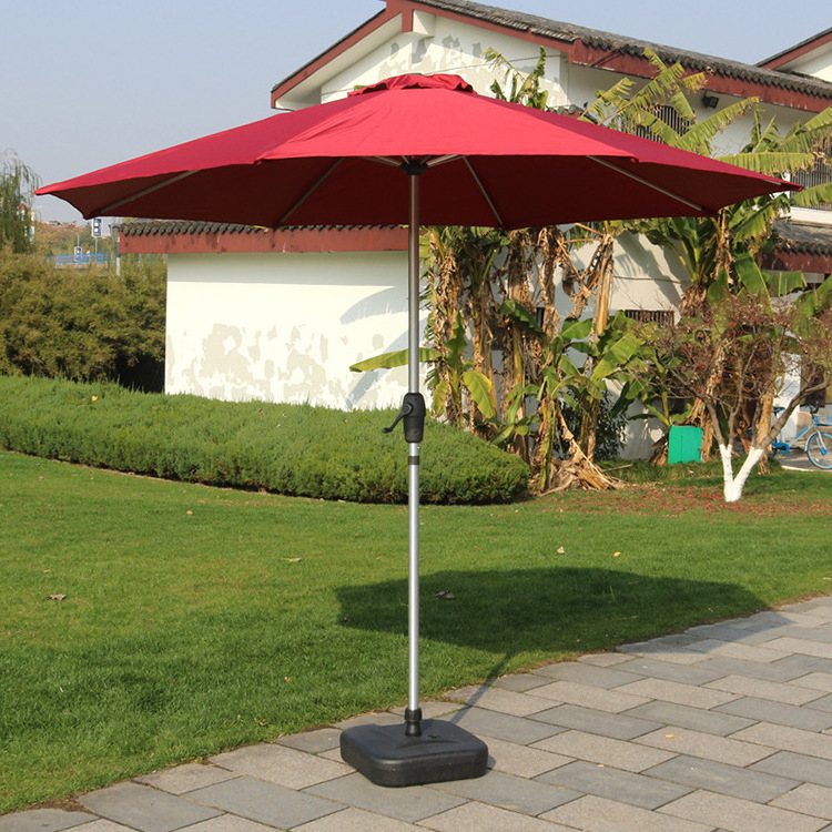 Outdoor Umbrella 45 Degree Push Button Crank Tilt UV Protection Great for Garden Pool Side Beach