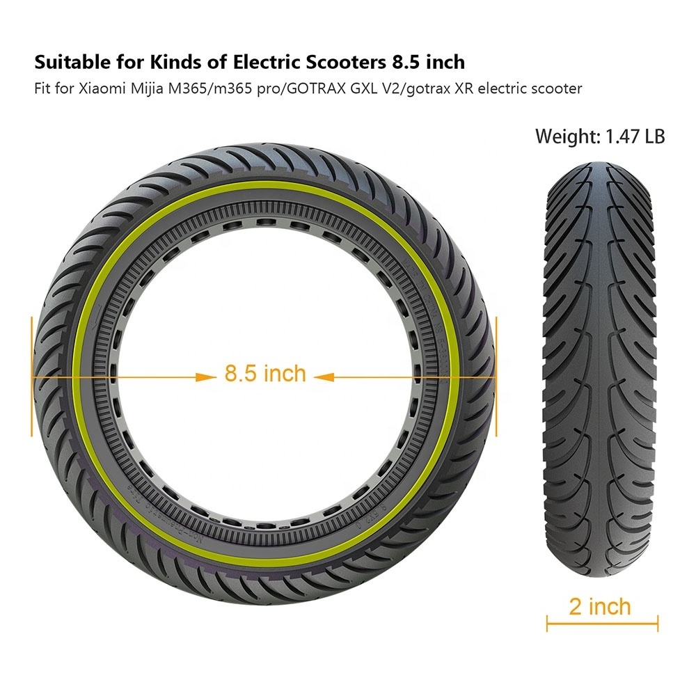 electric kick scooter pneumatic tire fluorescent elastic solid non-inflatable explosion-proof tires For m365