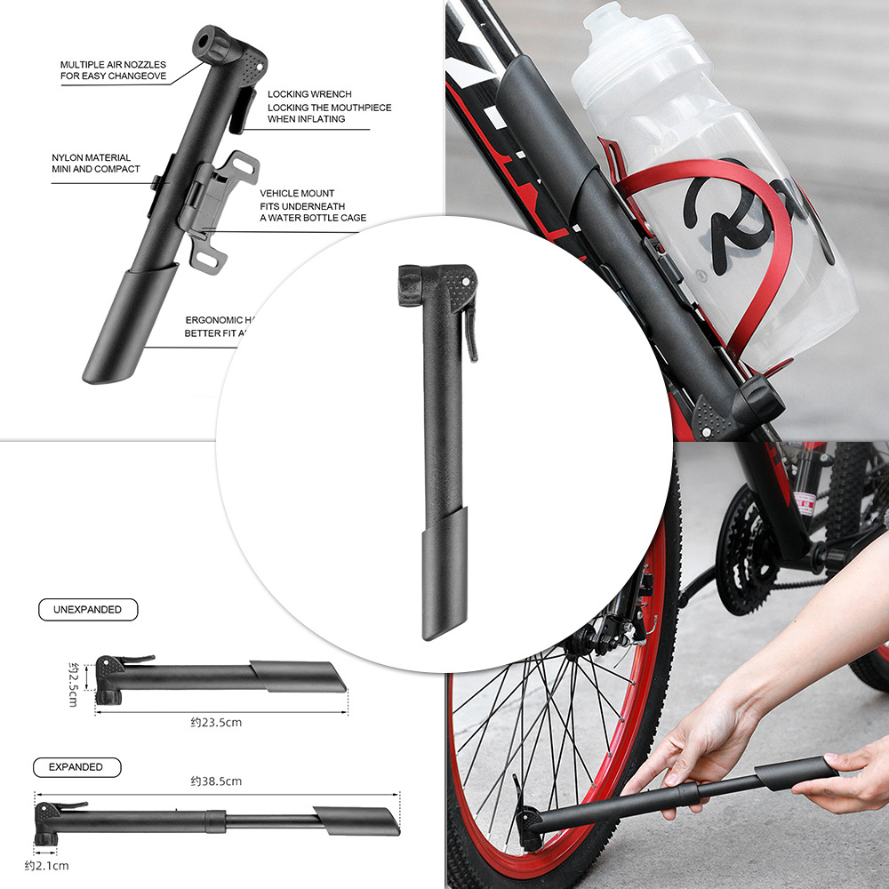 Bike Accessories Mini Portable Inflator MTB Road Bike Hand Air Pump Bicycle Pump Manual American French Mouth Tire Pump